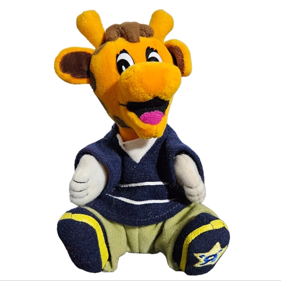 Vintage Geoffrey Giraffe Toys R Us Sitting Plush 6.5" Embroidered Logo Rare - Picture 1 of 8